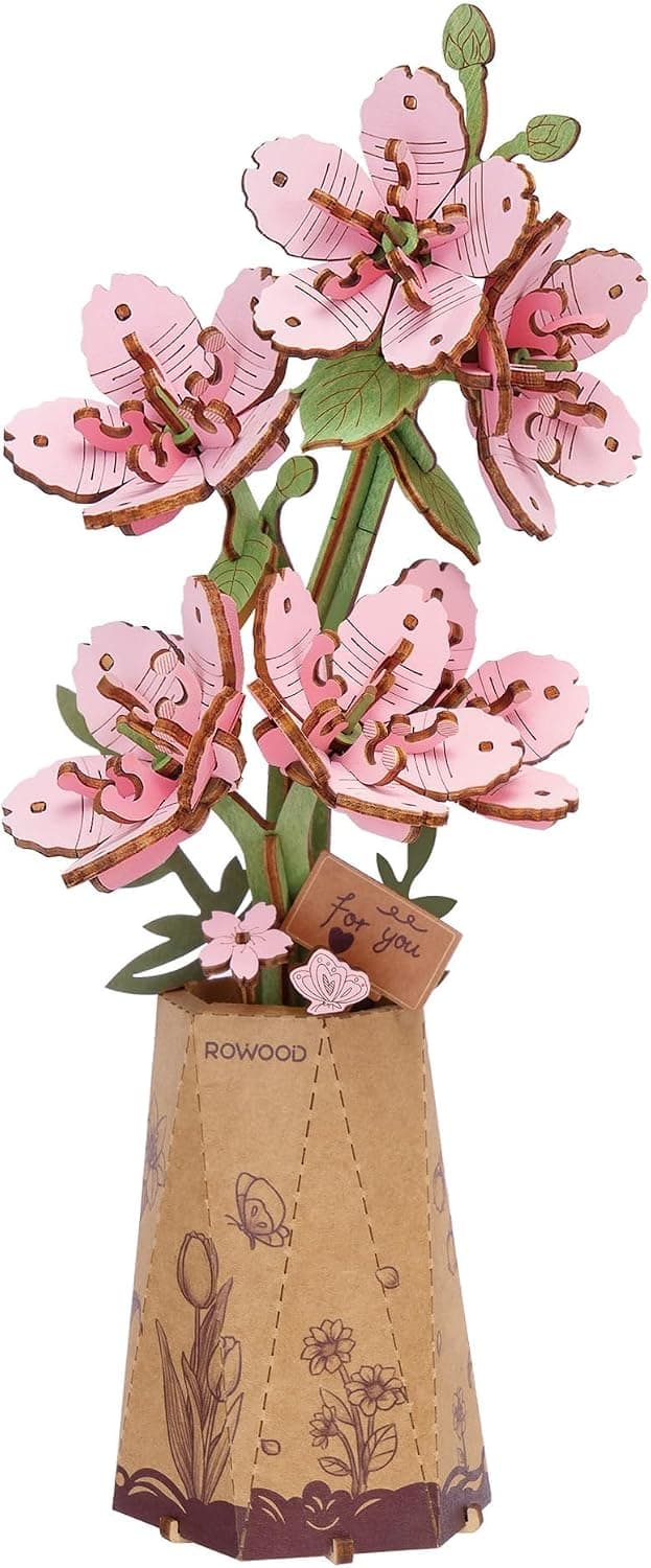 کیت ساخت گل مصنوعی چوبی بزرگسالان rowood طرح سوسن صورتی کیت ساخت گل مصنوعی چوبی بزرگسالان rowood طرح سوسن صورتی