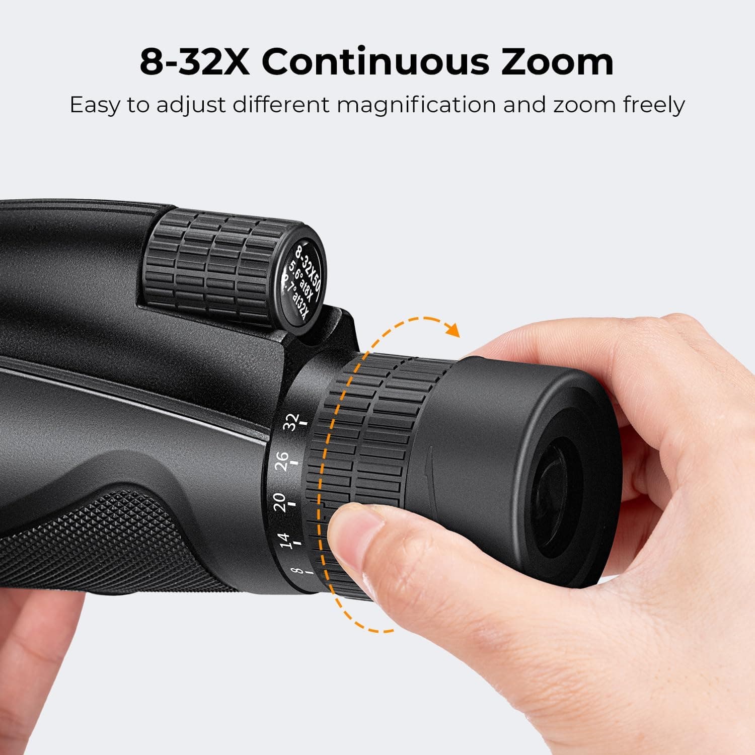 تلسکوپ تکچشمی K&F CONCEPT با زوم پیوسته و گیره موبایل HD مدل 8-32X50 تلسکوپ تکچشمی K&F CONCEPT با زوم پیوسته و گیره موبایل HD مدل 8-32X50