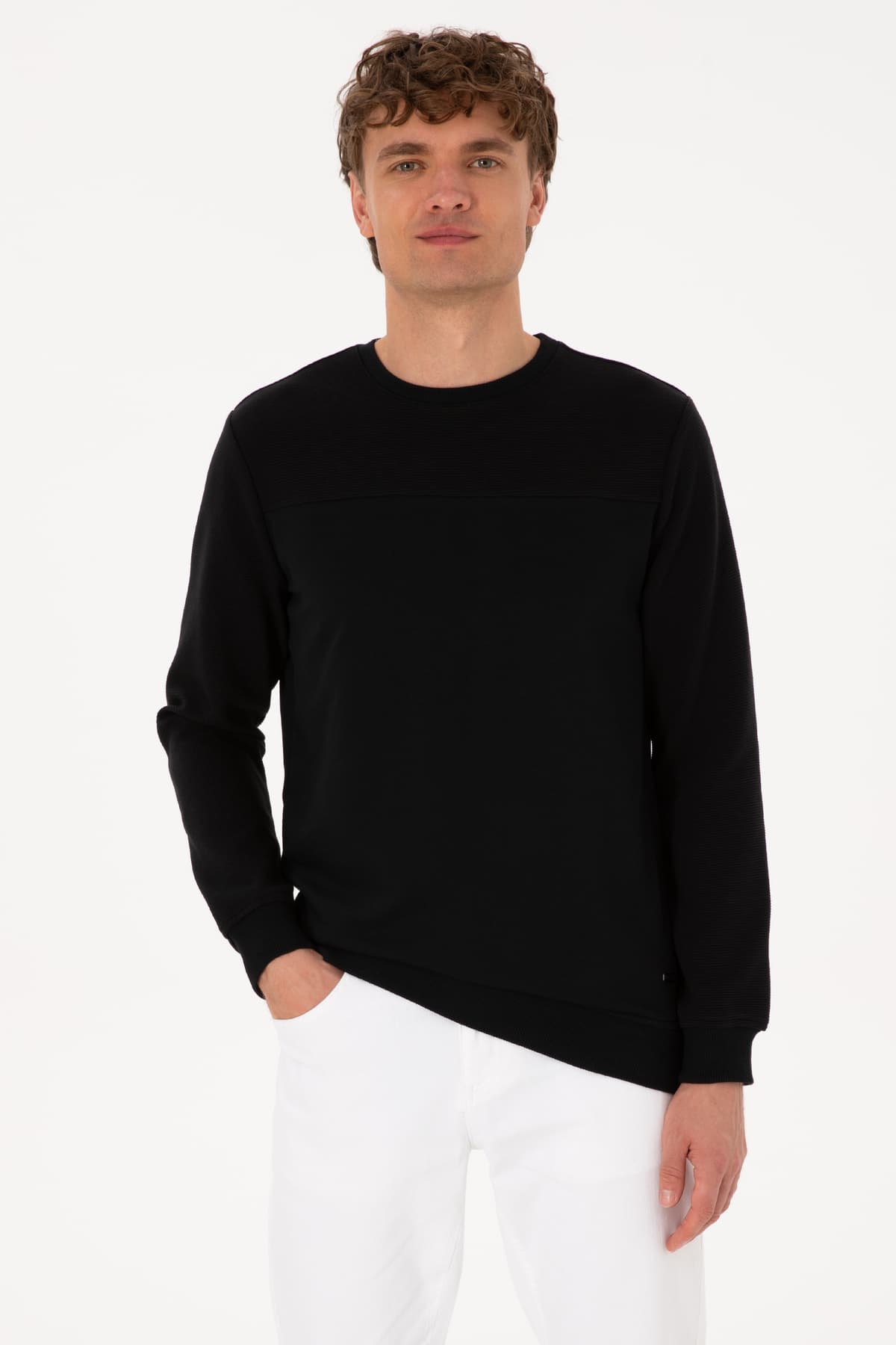 سویشرت مردانه U.S. Polo Assn. یقه گرد فیت معمولی مشکی نازک مدل 50315455-VR046 سویشرت مردانه U.S. Polo Assn. یقه گرد فیت معمولی مشکی نازک مدل 50315455-VR046