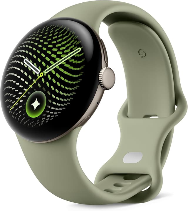 ساعت Google با 41mm و WiFi، رنگ پیریت ساتن/زیتونی، نسل دوم مدل Pixel Watch 5 ساعت Google با 41mm و WiFi، رنگ پیریت ساتن/زیتونی، نسل دوم مدل Pixel Watch 5