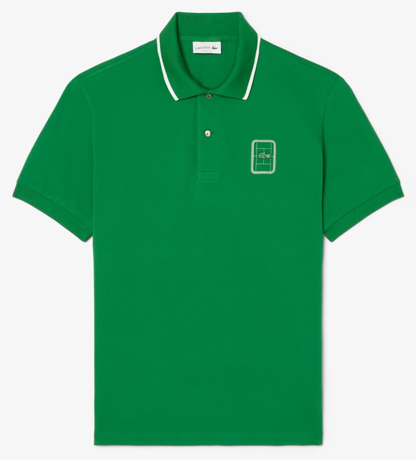پولو مردانه Lacoste فیت کلاسیک رنگ سبز پولو مردانه Lacoste فیت کلاسیک رنگ سبز