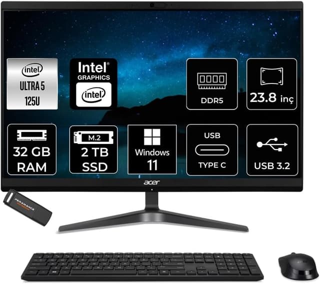 کامپیوتر همهکاره Acer Veriton Ultra 5 125U 32GB 2TB SSD کامپیوتر همهکاره Acer Veriton Ultra 5 125U 32GB 2TB SSD