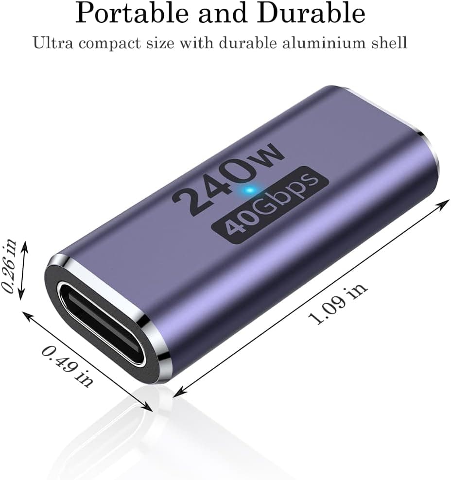 کوپلر USB-C بسته 2 عددی AuviPal پشتیبانی از شارژ 240W کوپلر USB-C بسته 2 عددی AuviPal پشتیبانی از شارژ 240W