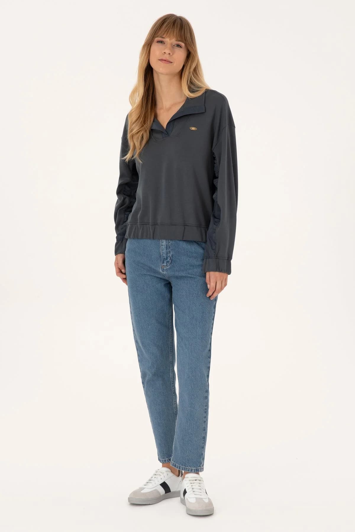سویشرت زنانه U.S. Polo Assn. آنتراسیت یقه ایستاده مدل 50309429-VR006 سویشرت زنانه U.S. Polo Assn. آنتراسیت یقه ایستاده مدل 50309429-VR006