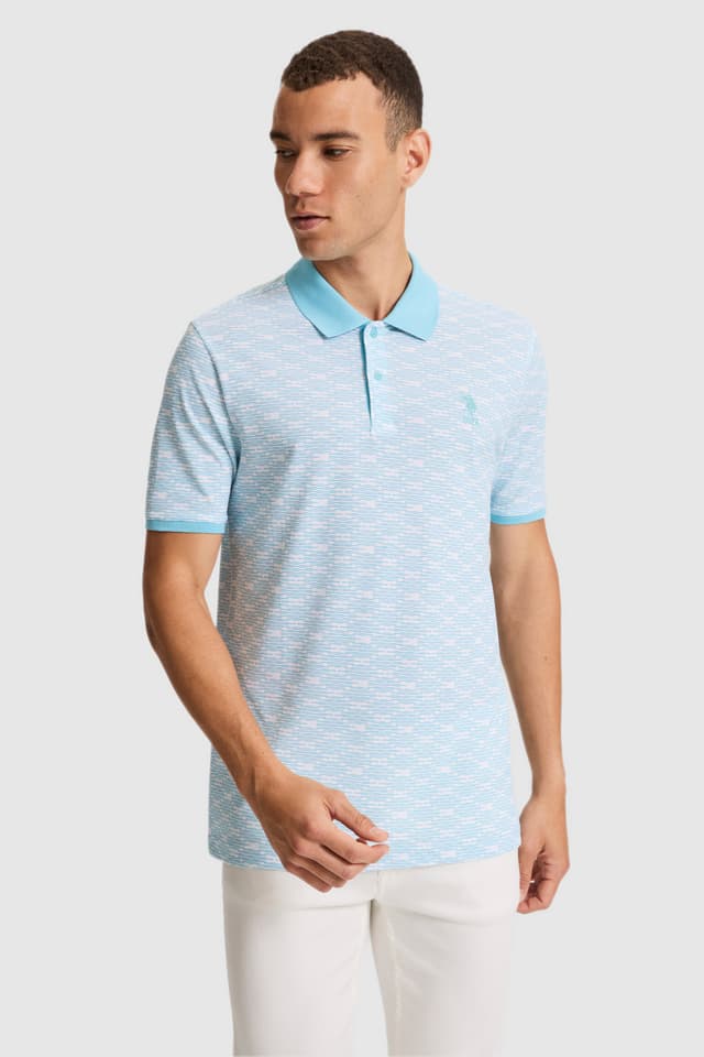 تیشرت مردانه U.S. Polo Assn. Aqua فیت معمولی یقه پولو مدل 50326959-VR007 تیشرت مردانه U.S. Polo Assn. Aqua فیت معمولی یقه پولو مدل 50326959-VR007