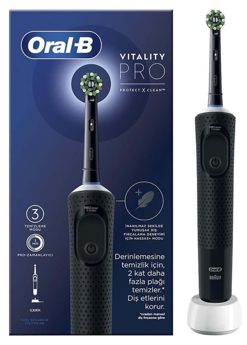 مسواک شارژی Oral-B مدل D103 VITALITY PRO CROSS ACTION مشکی مسواک شارژی Oral-B مدل D103 VITALITY PRO CROSS ACTION مشکی