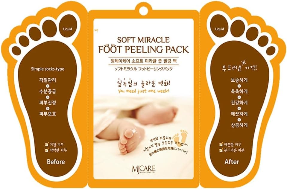 ماسک پیلینگ پا جورابی MJ CARE مدل Miracle ماسک پیلینگ پا جورابی MJ CARE مدل Miracle