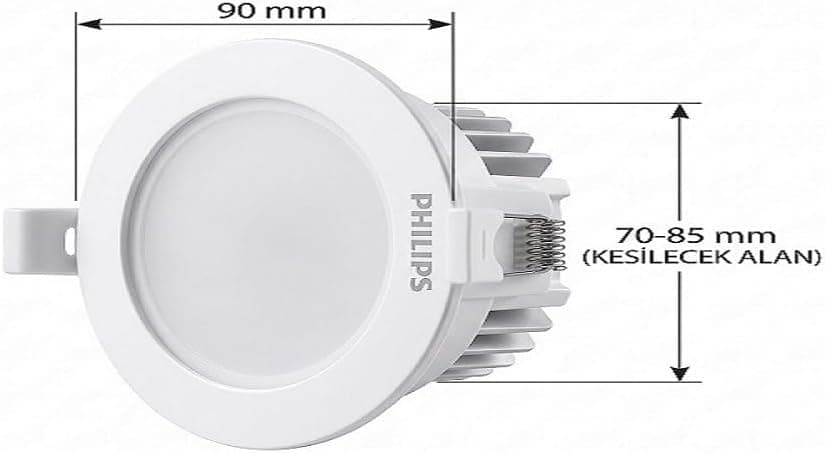 لامپ اسپات LED Philips 4.4W نور سفید 4000K 350lm قطر سوراخ 75-85mm لامپ اسپات LED Philips 4.4W نور سفید 4000K 350lm قطر سوراخ 75-85mm