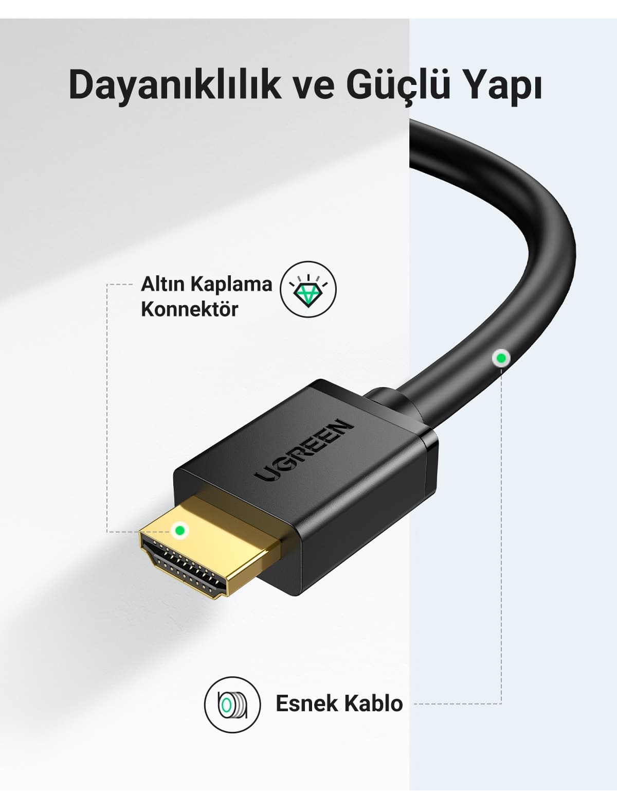 کابل Ugreen انتقال تصویر HDMI DVI دوطرفه 1080P 5 متر مدل 10137 کابل Ugreen انتقال تصویر HDMI DVI دوطرفه 1080P 5 متر مدل 10137