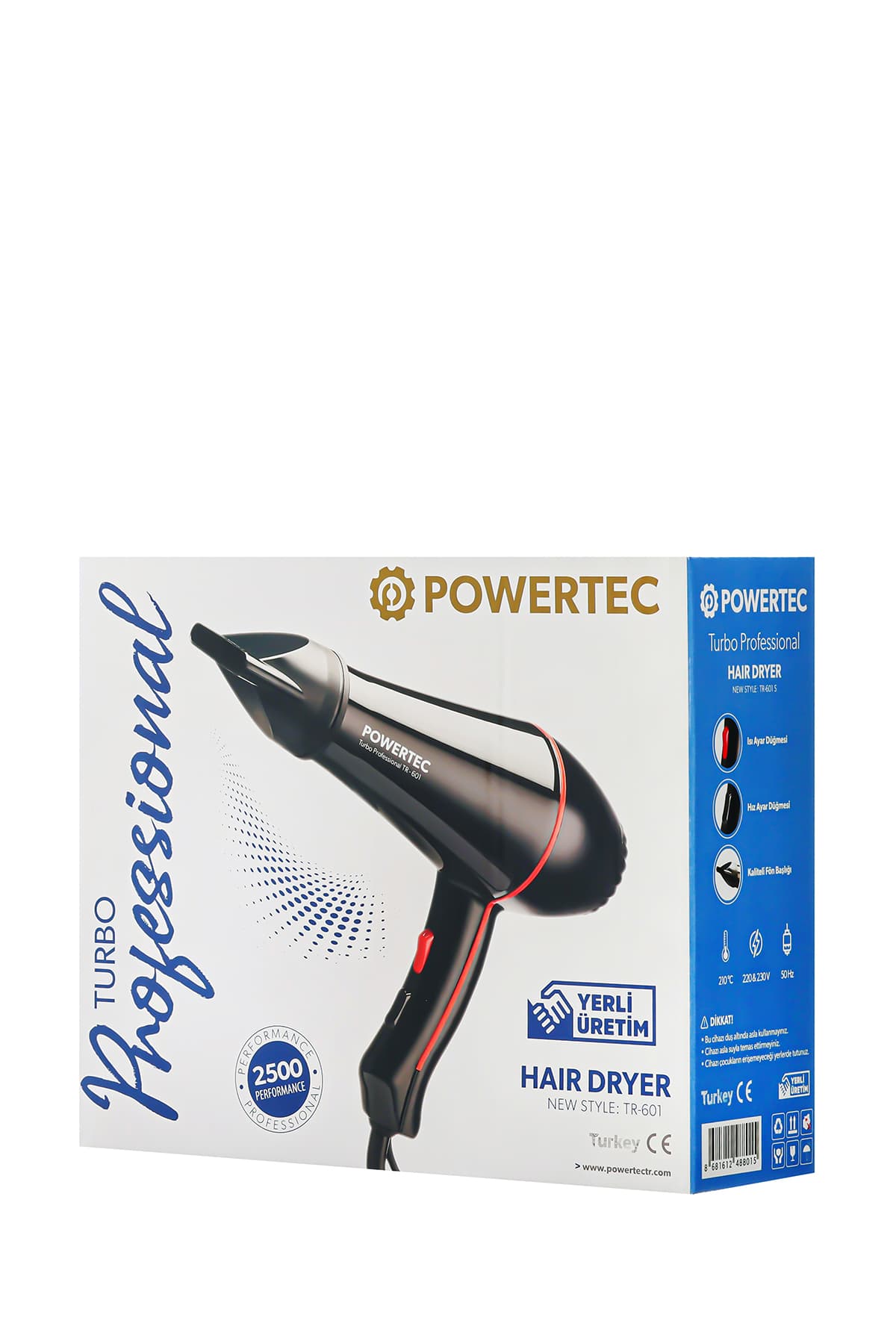 سشوار Powertec سری حرفهای توربو با کابل 2.7m توان 2500 W مدل TR-601 سشوار Powertec سری حرفهای توربو با کابل 2.7m توان 2500 W مدل TR-601