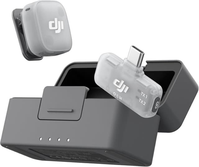 میکروفون بیسیم DJI با 1 فرستنده، 1 گیرنده کیس شارژ مدل Mic Mini 2 میکروفون بیسیم DJI با 1 فرستنده، 1 گیرنده کیس شارژ مدل Mic Mini 2