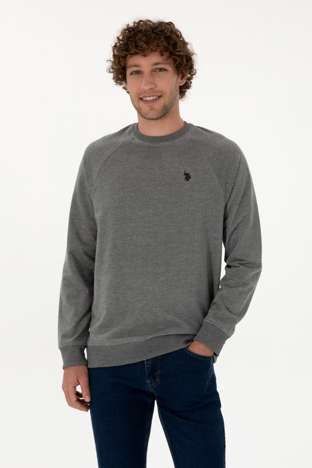 سویشرت مردانه یقهگرد فیت معمولی U.S. Polo Assn. نازک آنتراسیت ملانژ مدل 50313752-VR081 سویشرت مردانه یقهگرد فیت معمولی U.S. Polo Assn. نازک آنتراسیت ملانژ مدل 50313752-VR081