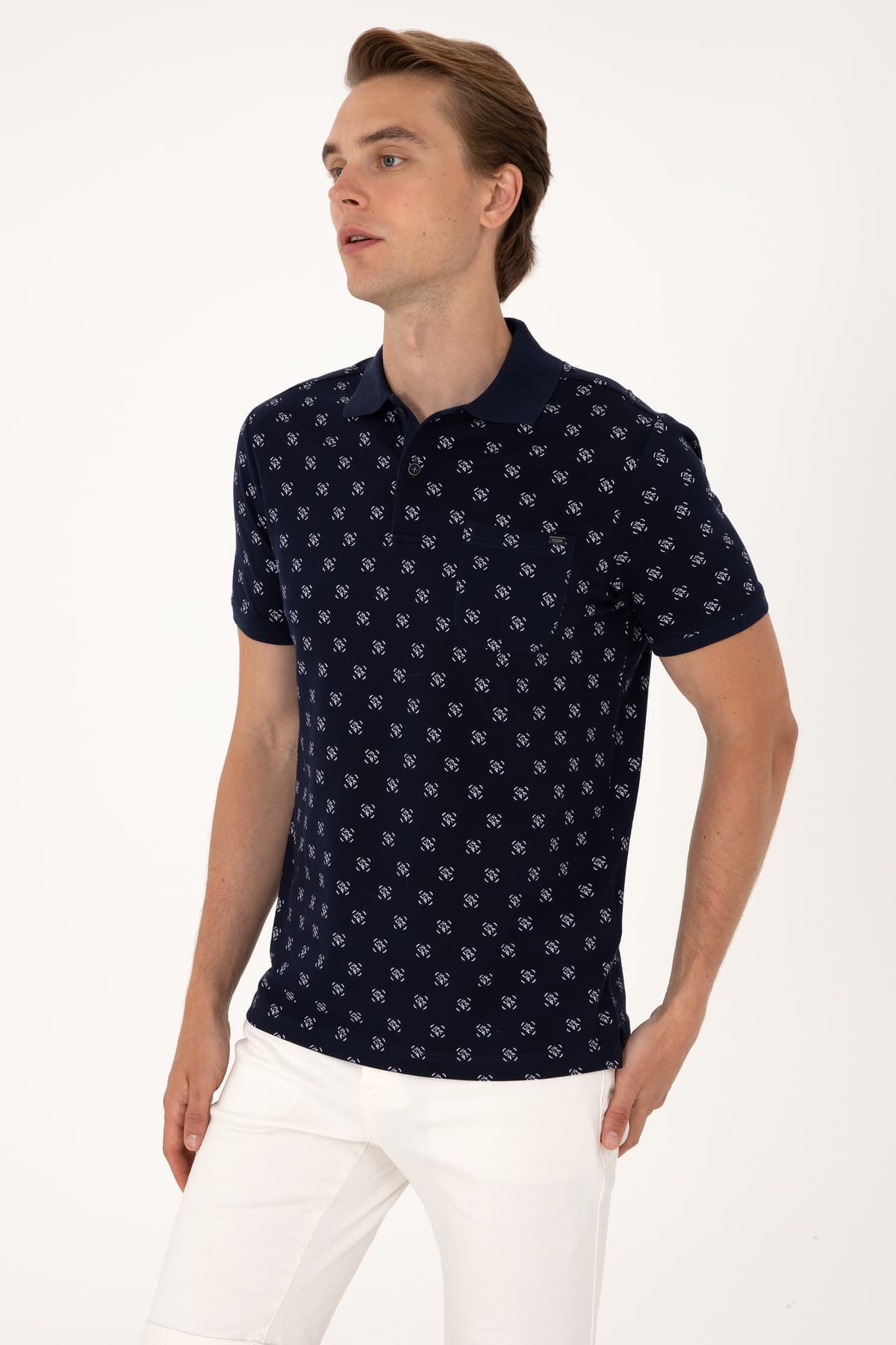 تیشرت مردانه U.S. Polo Assn. فیت معمولی سرمهای یقه پولو مدل 50300379-VR033 تیشرت مردانه U.S. Polo Assn. فیت معمولی سرمهای یقه پولو مدل 50300379-VR033
