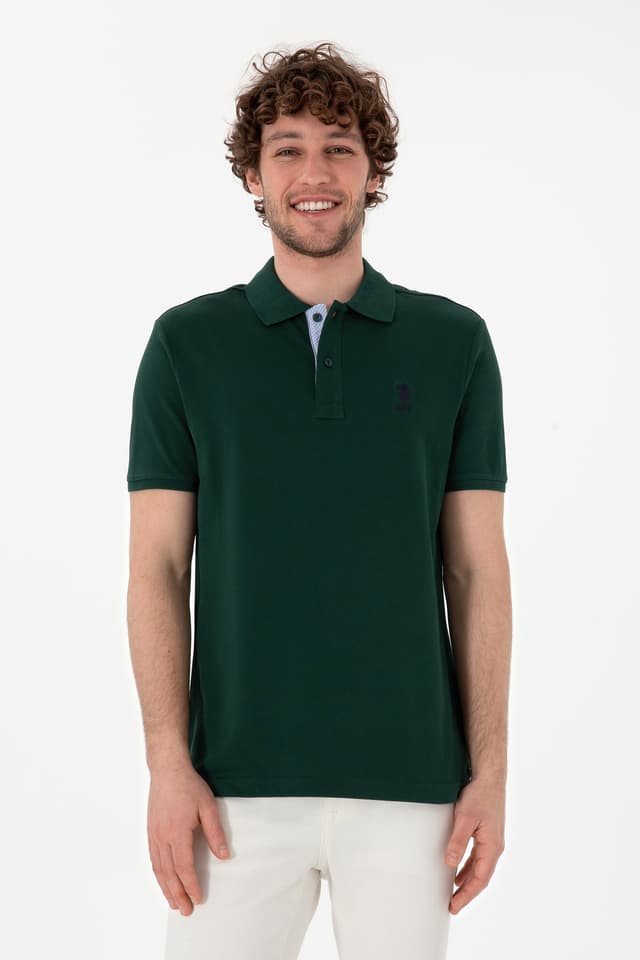 تیشرت مردانه U.S. Polo Assn. فیت معمولی یقه پولو سبز تیره مدل 50298031-VR079 تیشرت مردانه U.S. Polo Assn. فیت معمولی یقه پولو سبز تیره مدل 50298031-VR079