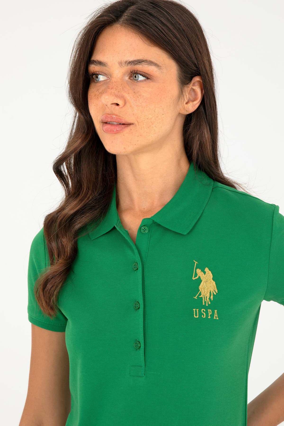 تیشرت زنانه U.S. Polo Assn. سبز یقه پولو بیسیک مدل 50280071-VR054 تیشرت زنانه U.S. Polo Assn. سبز یقه پولو بیسیک مدل 50280071-VR054