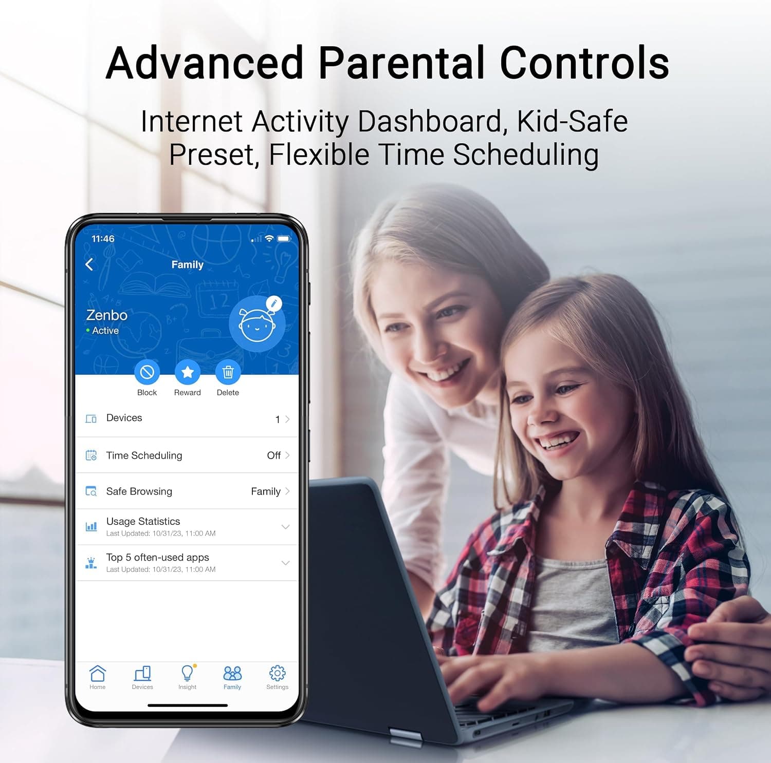روتر دو بانده WiFi 7 ASUS مدل RT-BE55 BE3600 با WAN 2.5G، AiMesh، VPN، کنترل والدین، مشکی روتر دو بانده WiFi 7 ASUS مدل RT-BE55 BE3600 با WAN 2.5G، AiMesh، VPN، کنترل والدین، مشکی