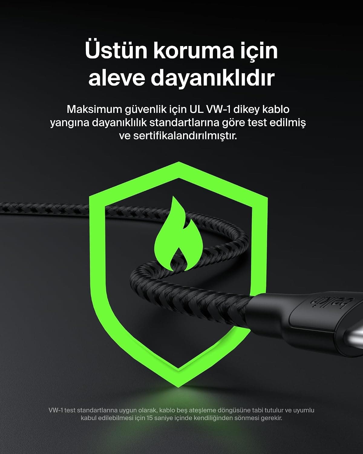 کابل شارژ مردانه Belkin بافت اکو USB-C به USB-C 3 متر 240 وات مشکی کابل شارژ مردانه Belkin بافت اکو USB-C به USB-C 3 متر 240 وات مشکی