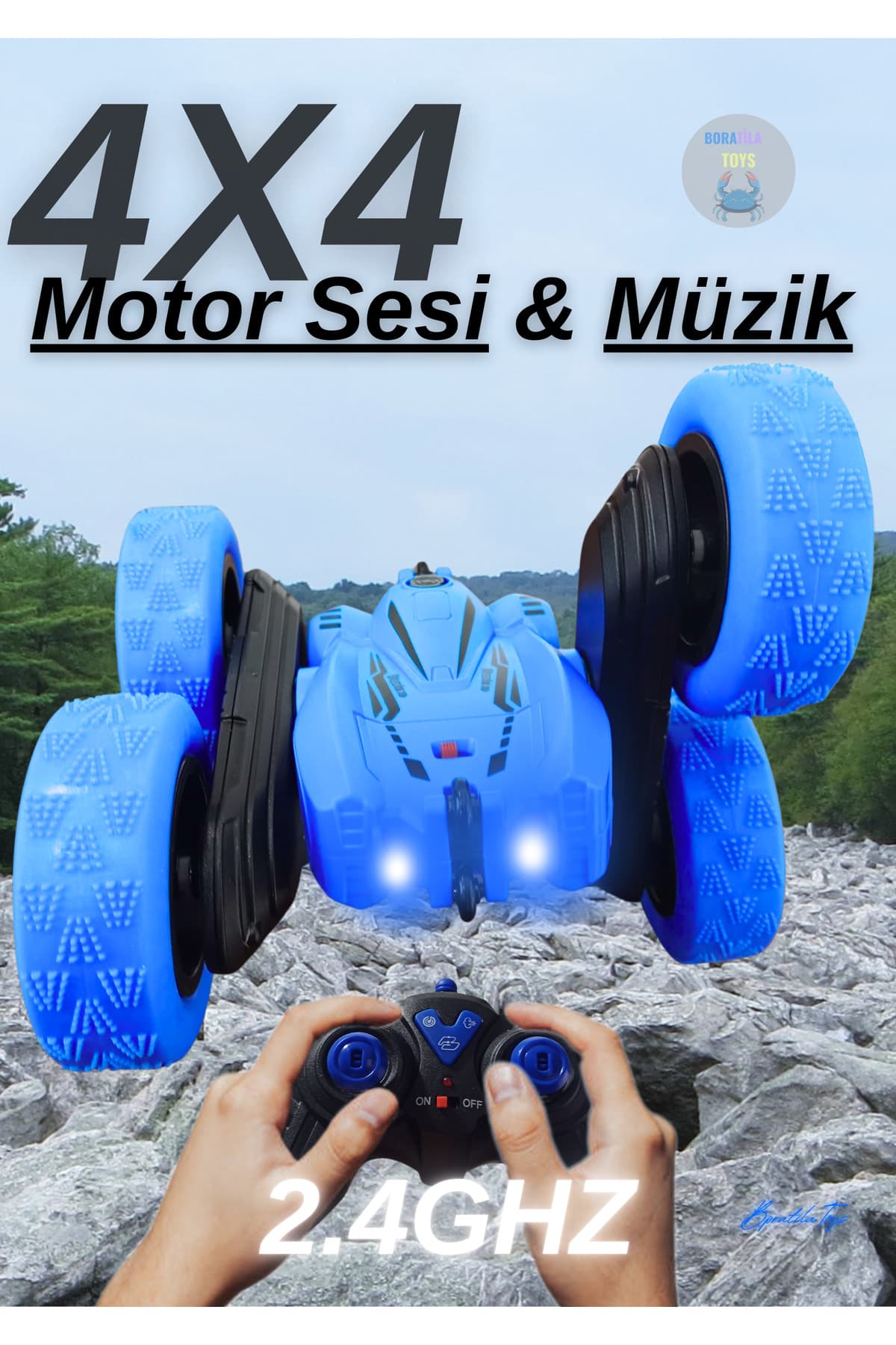 ماشین آکروباتیک نشکن کنترلی موزیکال و نمایشی Boratila Toys با چراغ و شارژی 2.4 Ghz ماشین آکروباتیک نشکن کنترلی موزیکال و نمایشی Boratila Toys با چراغ و شارژی 2.4 Ghz