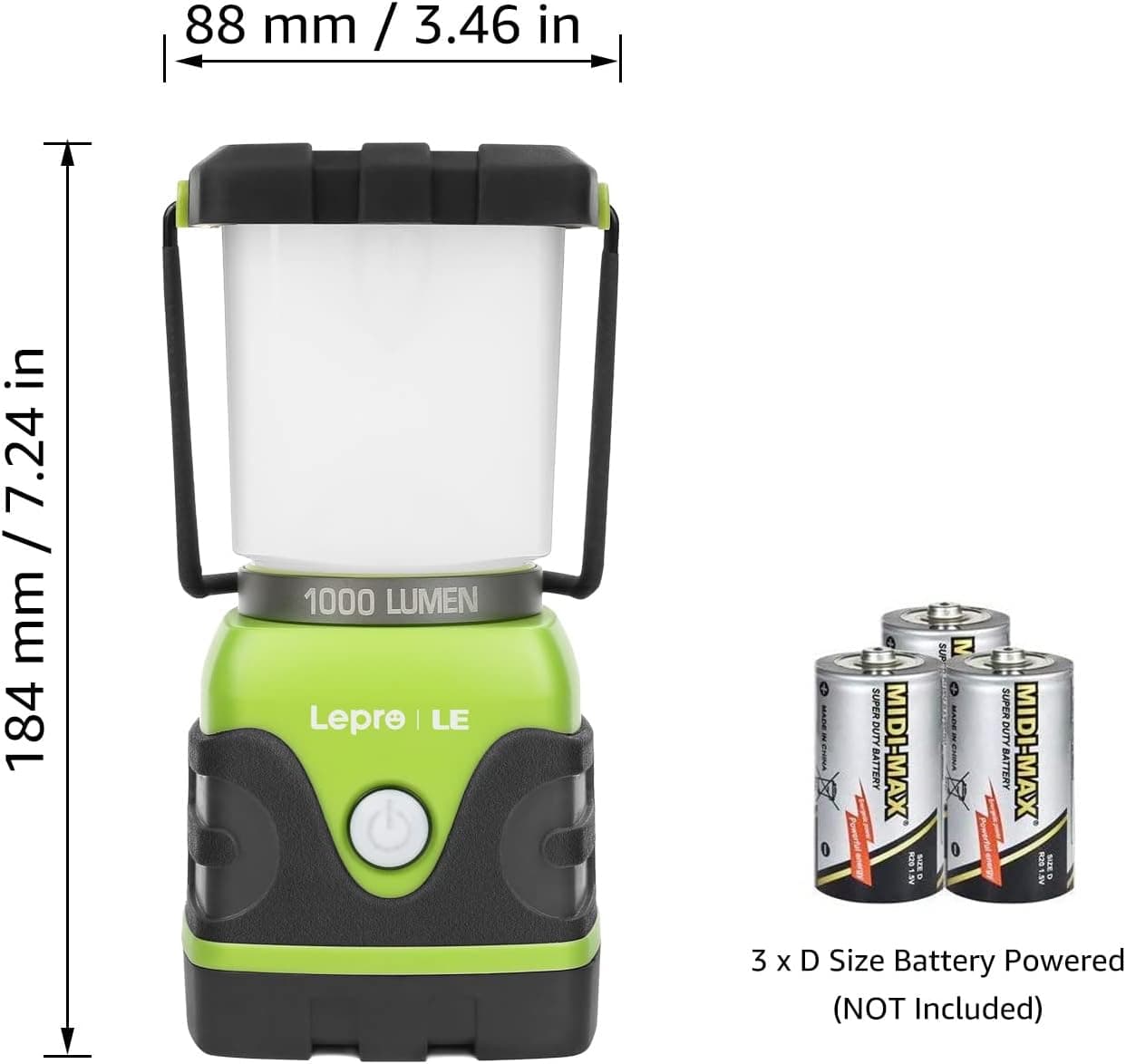 فانوس کمپینگ LED باتریخور Lepro با روشنایی 1000LM و 4 حالت نوردهی ضدآب فانوس کمپینگ LED باتریخور Lepro با روشنایی 1000LM و 4 حالت نوردهی ضدآب