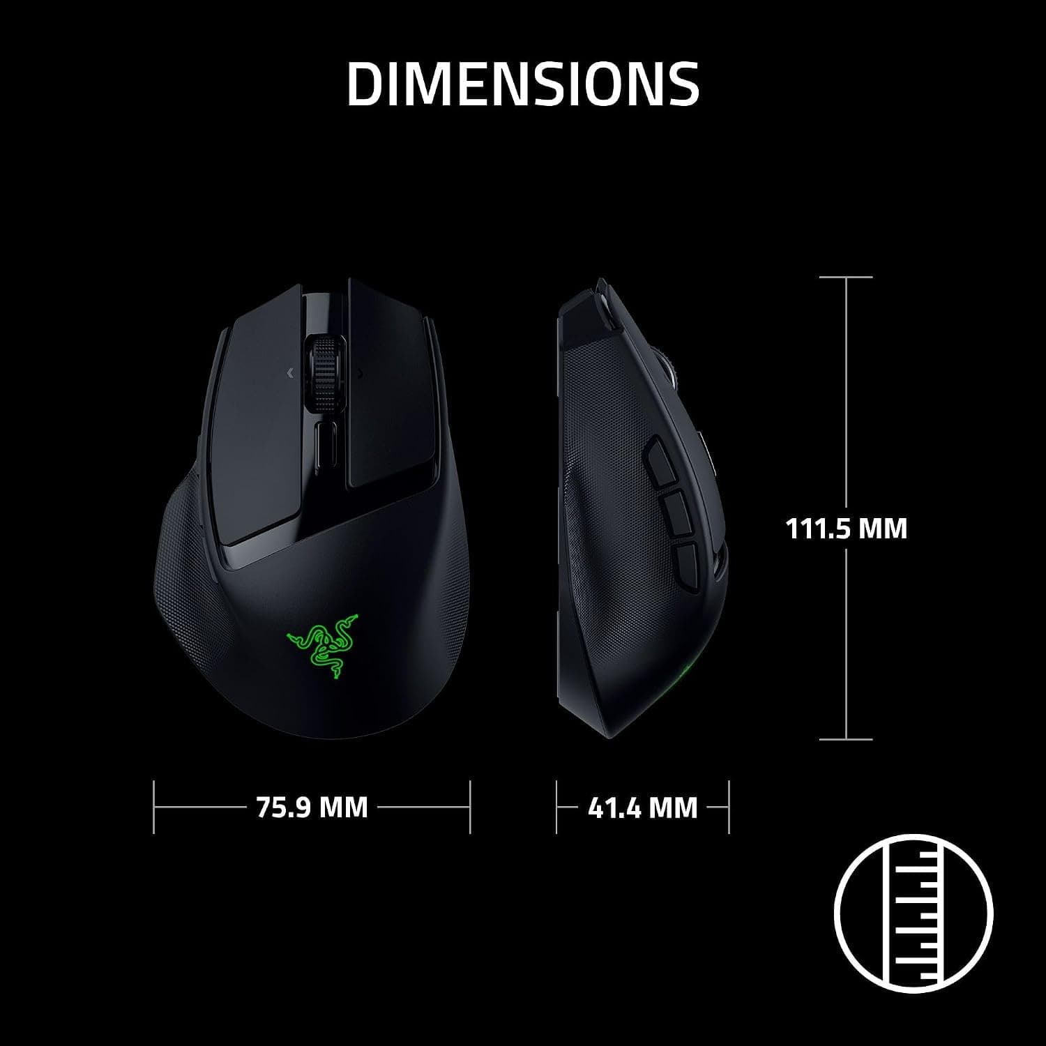 ماوس بازی بیسیم Razer Basilisk Mobile کوچک و ارگونومیک با حسگر Focus X 18K و اتصال سهحالته مشکی ماوس بازی بیسیم Razer Basilisk Mobile کوچک و ارگونومیک با حسگر Focus X 18K و اتصال سهحالته مشکی