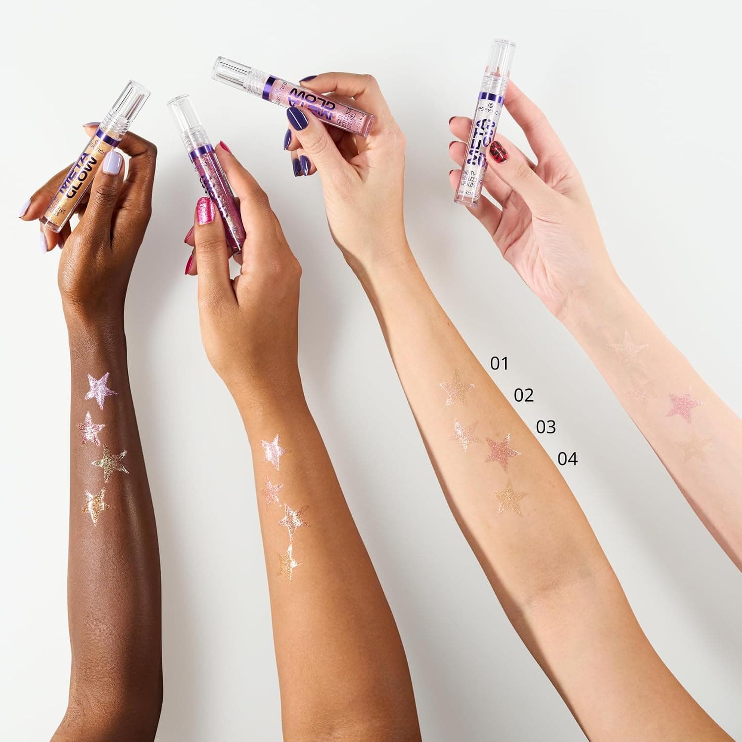 برق لب Essence Cosmetics Meta Glow چندبازتابی مدل 01 برق لب Essence Cosmetics Meta Glow چندبازتابی مدل 01