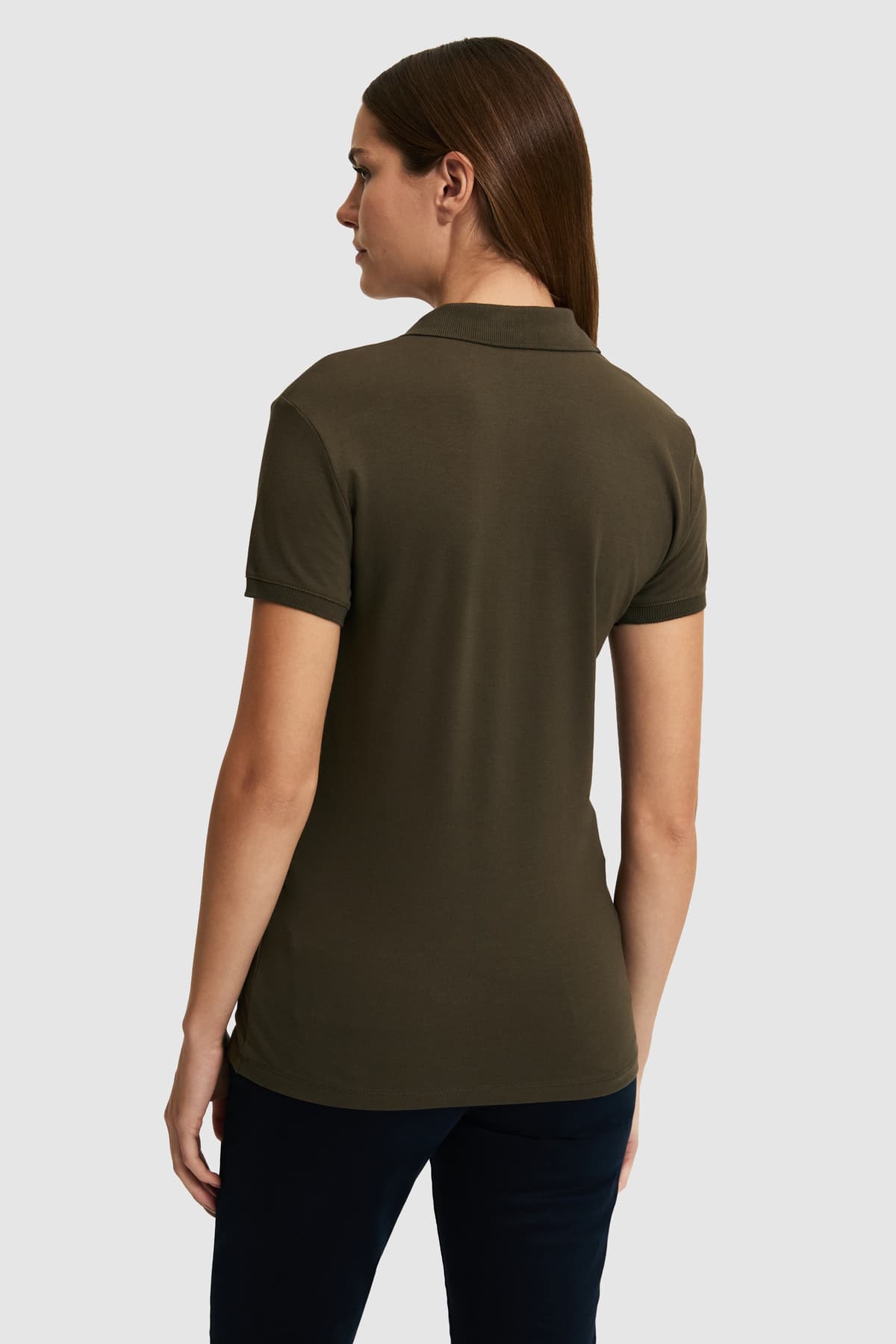تیشرت زنانه U.S. Polo Assn. ساده سبز زیتونی تیره مدل 50323461-VR111 تیشرت زنانه U.S. Polo Assn. ساده سبز زیتونی تیره مدل 50323461-VR111