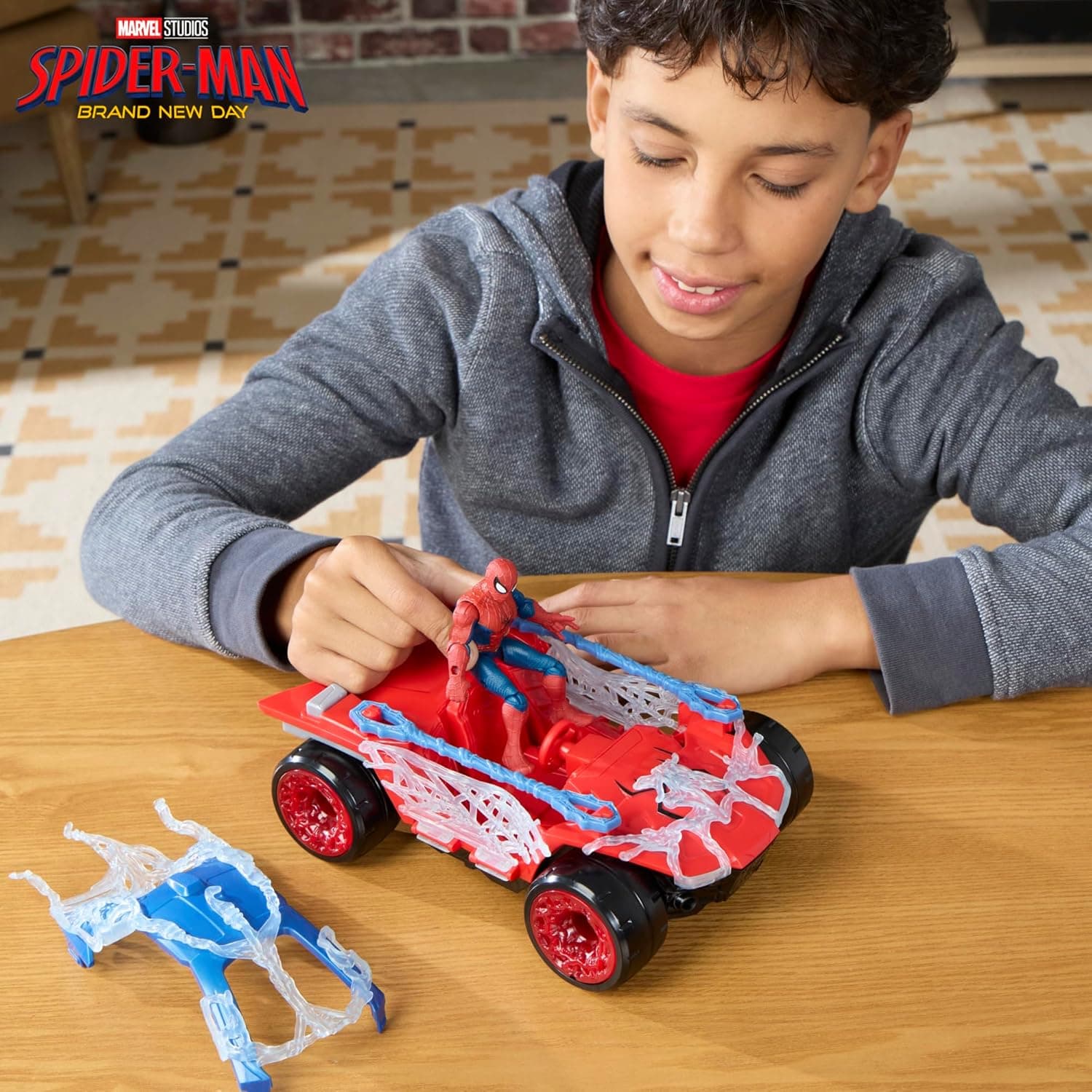 ست اسباببازی فیگور اکشن و ماشین برای ۴ سال به بالا Marvel Studios Spider-Man ActionVerse Stretch & Blast Buggy 4.5-Inch ست اسباببازی فیگور اکشن و ماشین برای ۴ سال به بالا Marvel Studios Spider-Man ActionVerse Stretch & Blast Buggy 4.5-Inch