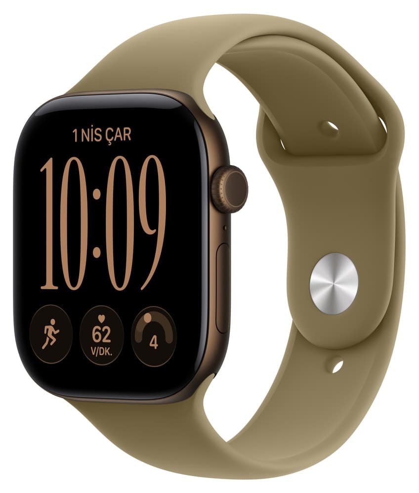 ساعت هوشمند Apple Watch Series 12 GPS 42mm برنز تیره بند اسپرت سبز زیتونی M/L ساعت هوشمند Apple Watch Series 12 GPS 42mm برنز تیره بند اسپرت سبز زیتونی M/L