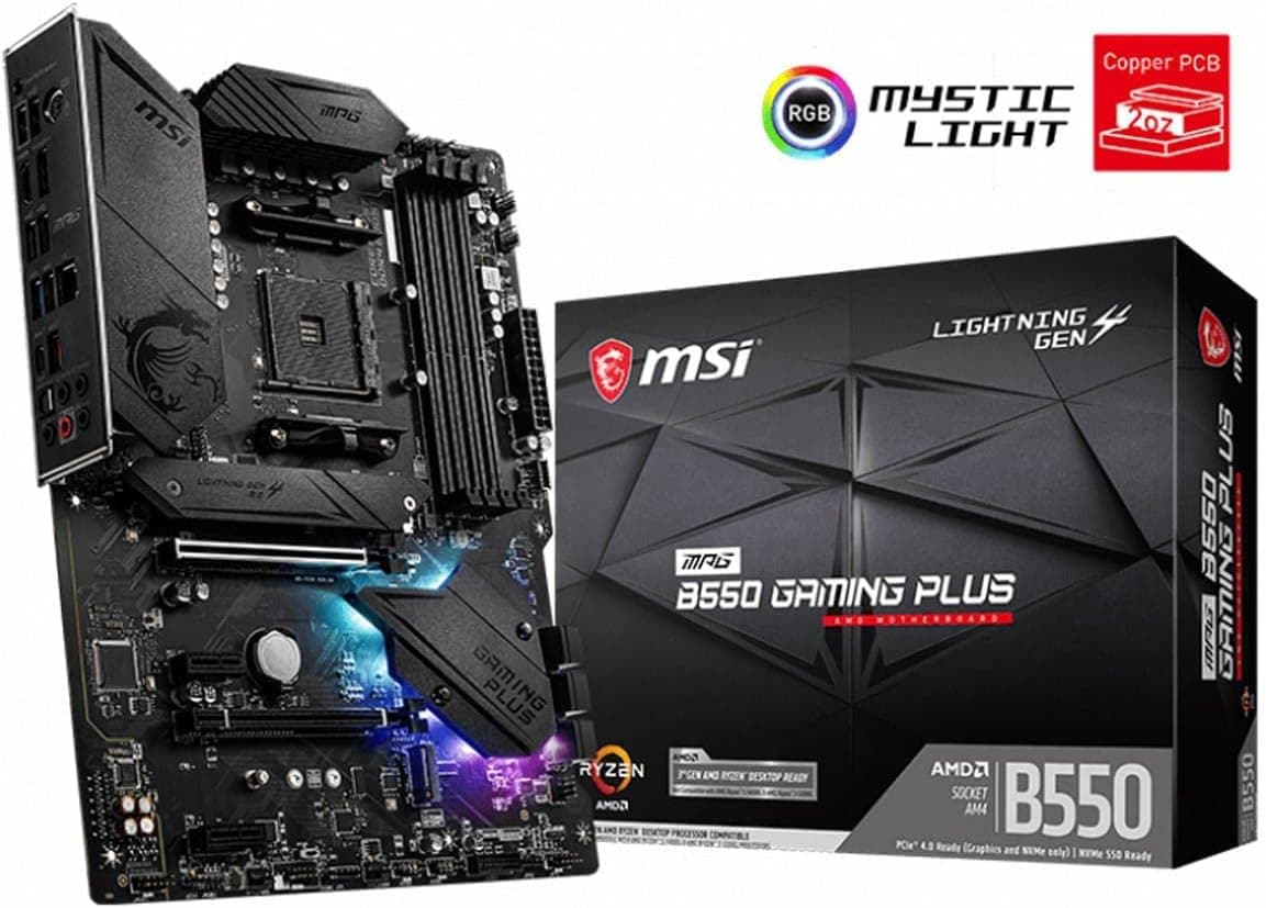 مادربورد گیمینگ MSI سوکت AMD AM4 مدل MPG B550 Gaming Plus 7C56-003R مادربورد گیمینگ MSI سوکت AMD AM4 مدل MPG B550 Gaming Plus 7C56-003R