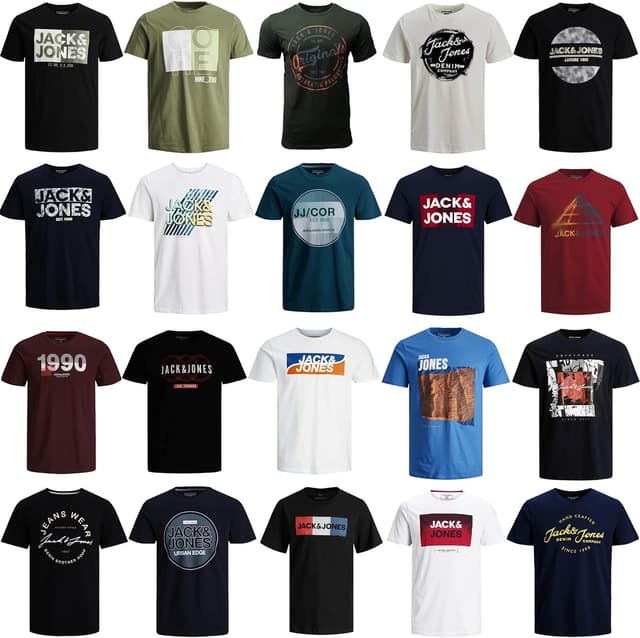 تیشرت مردانه JACK & JONES یقه گرد پنبه ترکیبی 3، 6 و 9 تایی تیشرت مردانه JACK & JONES یقه گرد پنبه ترکیبی 3، 6 و 9 تایی