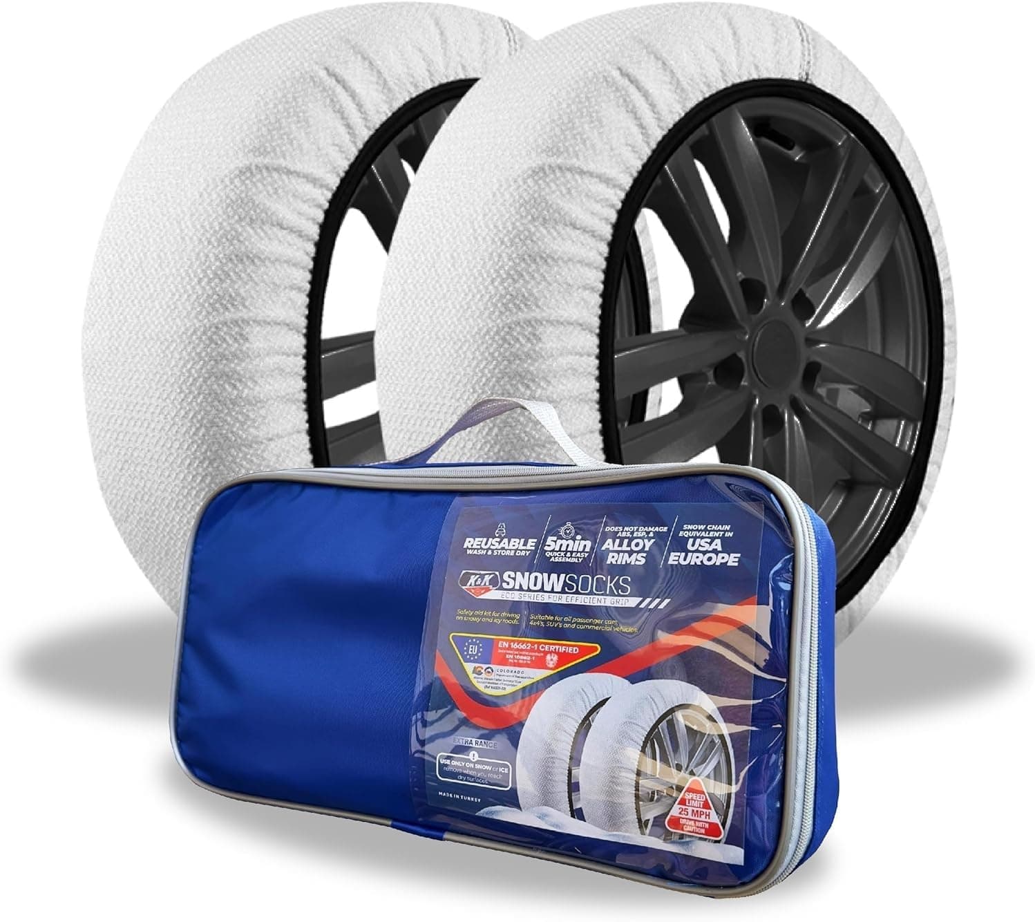 جوراب چرخ برف K&K Automotive Pro Series سایز European X-Large جوراب چرخ برف K&K Automotive Pro Series سایز European X-Large