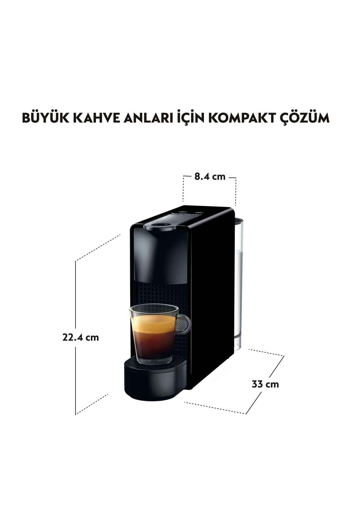دستگاه قهوهساز مشکی Nespresso همراه با کفساز شیر مدل C35 Essenza Mini دستگاه قهوهساز مشکی Nespresso همراه با کفساز شیر مدل C35 Essenza Mini