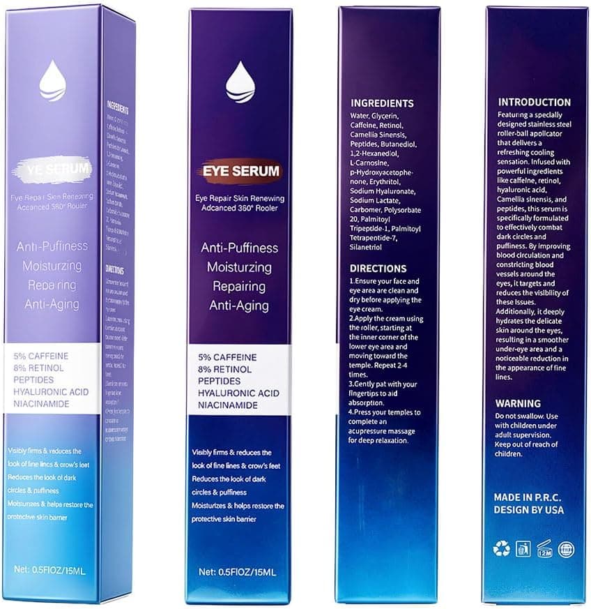 سرم دور چشم TINYLENS با کافئین و غلتک خنککننده 3D، حاوی پپتید و اسید هیالورونیک 0.5 fl oz سرم دور چشم TINYLENS با کافئین و غلتک خنککننده 3D، حاوی پپتید و اسید هیالورونیک 0.5 fl oz