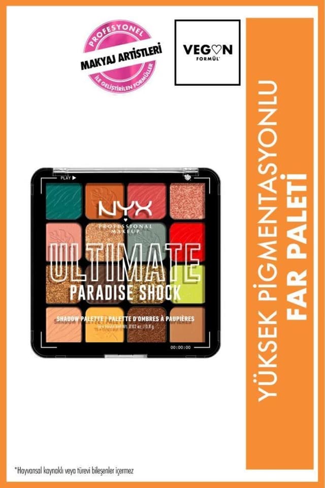 پالت سایه چشم NYX Professional Makeup Ultimate Shadow Palette Paradise Shock پالت سایه چشم NYX Professional Makeup Ultimate Shadow Palette Paradise Shock