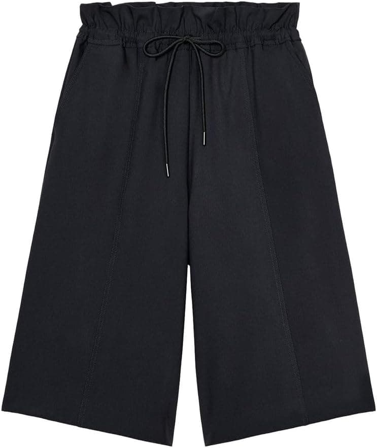 شورت برمودا زنانه Zara با کمر والان لاجوردی تیره سایز S شورت برمودا زنانه Zara با کمر والان لاجوردی تیره سایز S