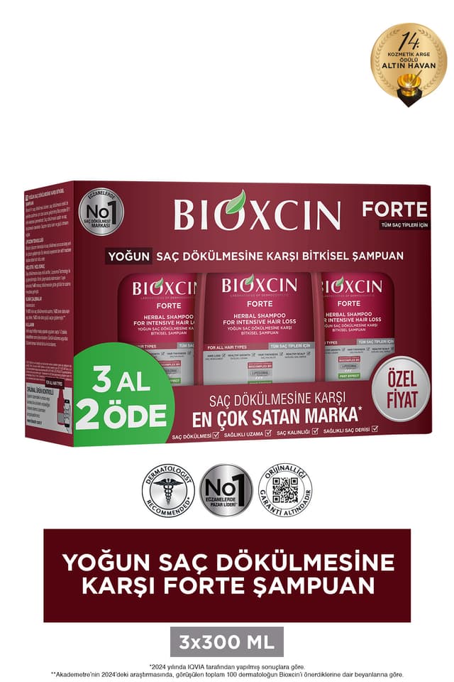 شامپو Bioxcin Forte مناسب همه انواع مو برای ریزش شدید 3x300ml شامپو Bioxcin Forte مناسب همه انواع مو برای ریزش شدید 3x300ml