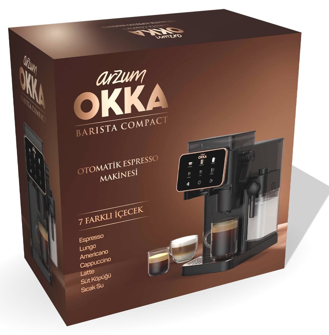 دستگاه اسپرسوساز Arzum مدل OK0047 Okka Barista Compact با مخزن شیر کروم دستگاه اسپرسوساز Arzum مدل OK0047 Okka Barista Compact با مخزن شیر کروم