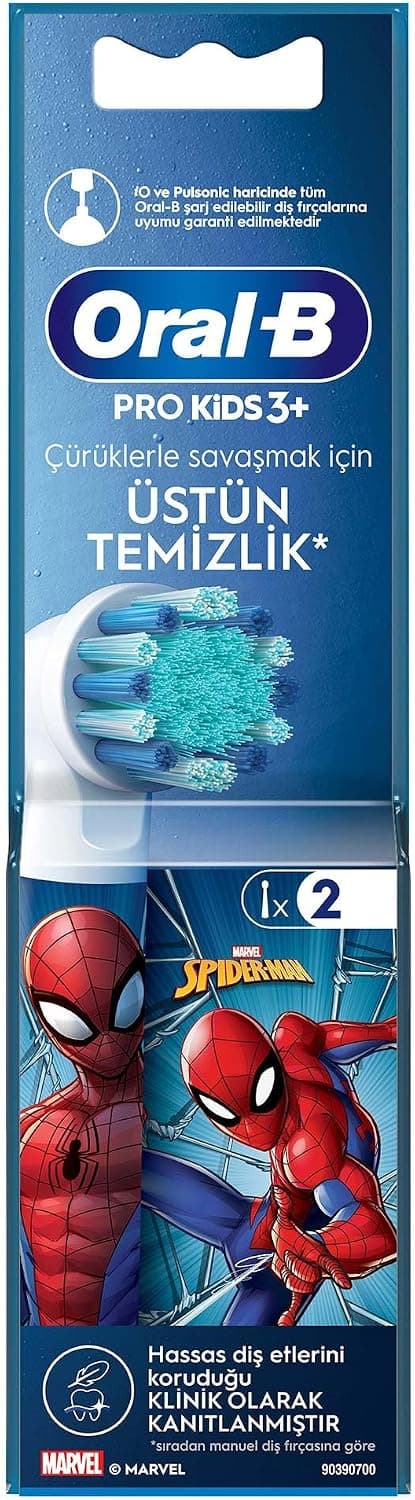 سری یدک مسواک شارژی کودک Oral-B طرح Spiderman، 2 عدد سری یدک مسواک شارژی کودک Oral-B طرح Spiderman، 2 عدد