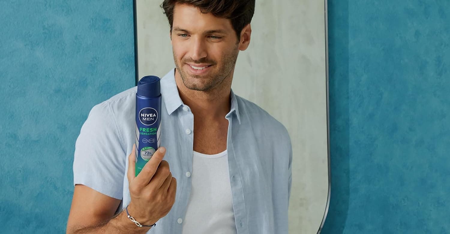دئودورانت اسپری مردانه NIVEA مدل Fresh Sensation با محافظت ضدتعریق 72 ساعته 250 ml دئودورانت اسپری مردانه NIVEA مدل Fresh Sensation با محافظت ضدتعریق 72 ساعته 250 ml