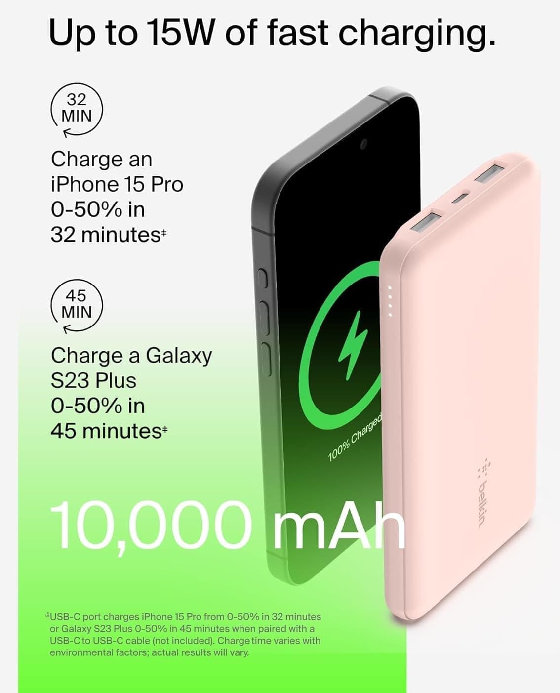 پاوربانک Belkin 10K رنگ رز پاوربانک Belkin 10K رنگ رز
