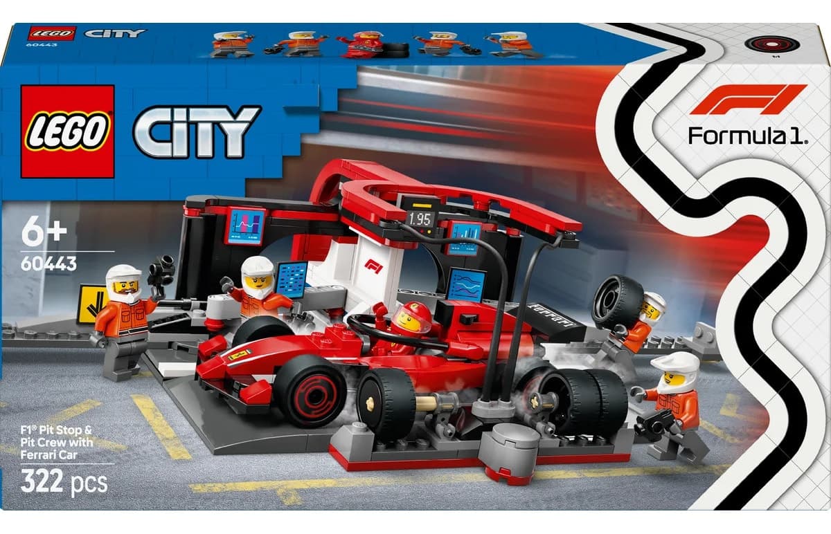 لگو City مدل 60443 ماشین Ferrari F1 و تیم Pit Stop لگو City مدل 60443 ماشین Ferrari F1 و تیم Pit Stop