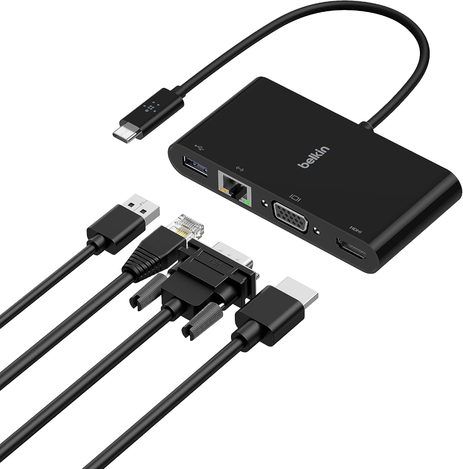 آداپتور Belkin مالتیپورت USB-C با VGA، DVI، 4K HDMI و 4K DisplayPort آداپتور Belkin مالتیپورت USB-C با VGA، DVI، 4K HDMI و 4K DisplayPort