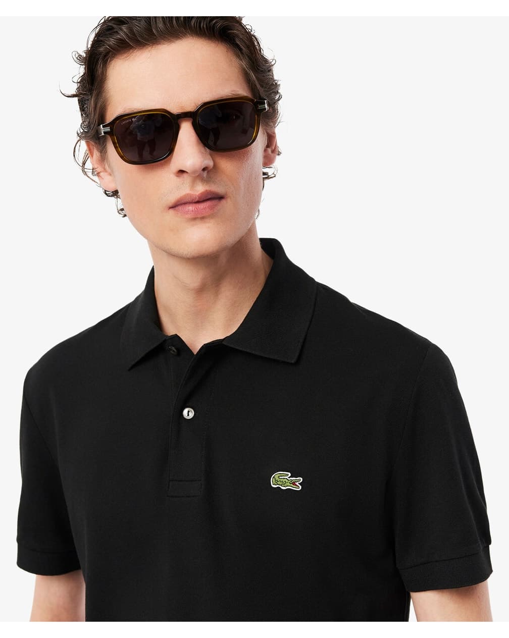 پولو شرت مردانه Lacoste سبک فیت کلاسیک مشکی مدل L.12.12 پولو شرت مردانه Lacoste سبک فیت کلاسیک مشکی مدل L.12.12