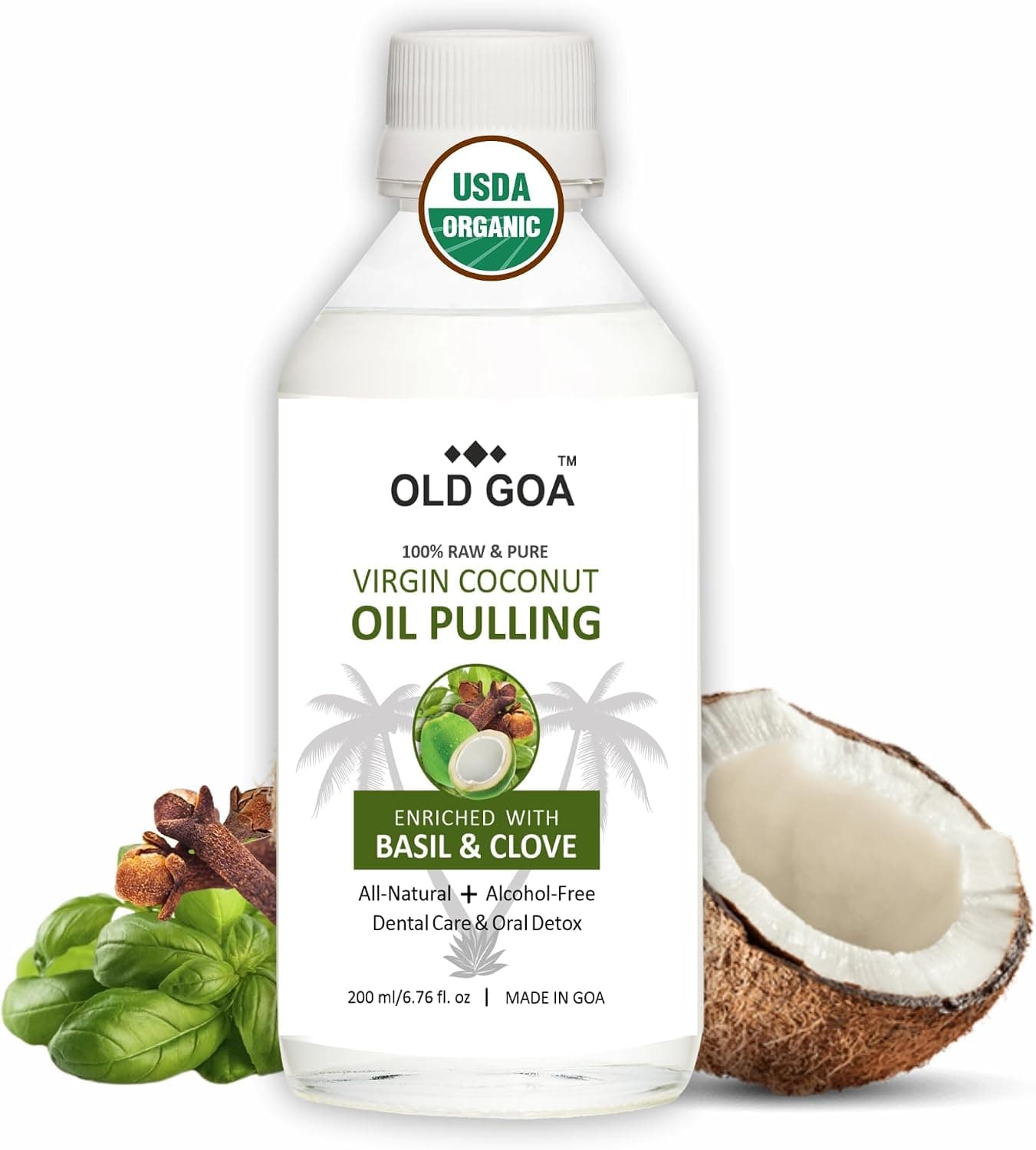 دهانشویه OLDGOA با روغن نارگیل و میخک بدون الکل 200 ml دهانشویه OLDGOA با روغن نارگیل و میخک بدون الکل 200 ml