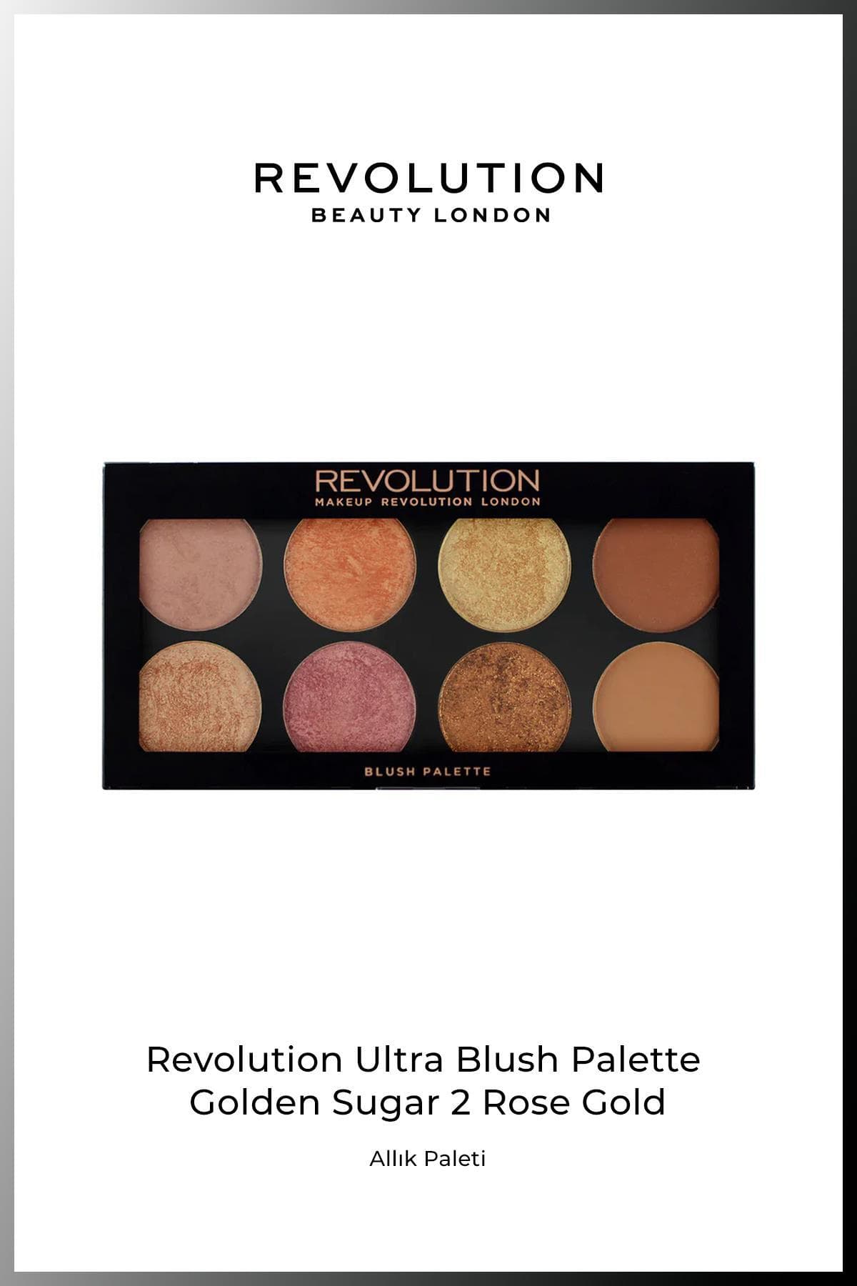 پالت رژگونه Revolution Ultra رنگ Golden Sugar 2 رز گلد پالت رژگونه Revolution Ultra رنگ Golden Sugar 2 رز گلد