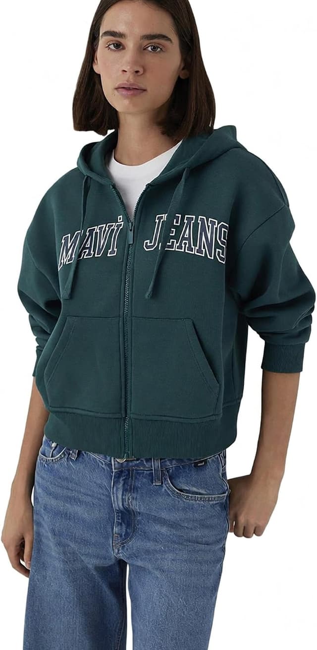 سوئیشرت زنانه Mavi Jeans کلاهدار مشکی مدل 1S10587-900 سوئیشرت زنانه Mavi Jeans کلاهدار مشکی مدل 1S10587-900