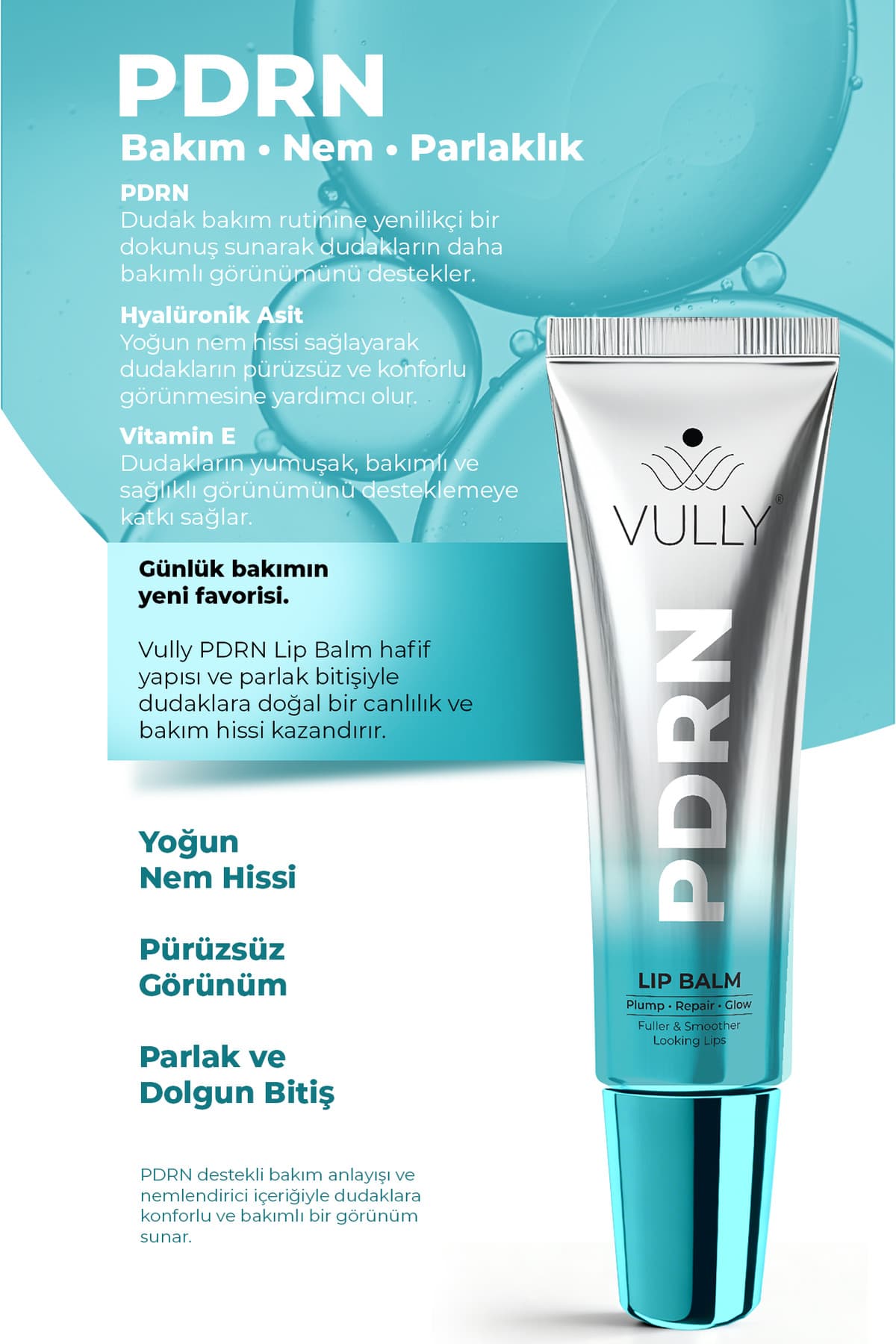 بالم لب VULLY شفاف PDRN Glow با هیالورونیک اسید و پپتید 10 ml بالم لب VULLY شفاف PDRN Glow با هیالورونیک اسید و پپتید 10 ml