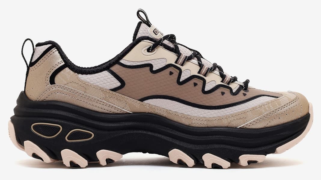 کفش زنانه Skechers اوتدور بژ مدل D'lite MAX 180399 TPBK کفش زنانه Skechers اوتدور بژ مدل D'lite MAX 180399 TPBK