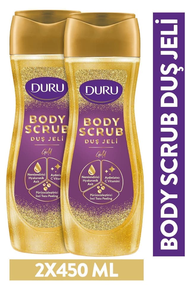 ژل دوش زنانه Duru Body Scrub Gold 2x450ml ژل دوش زنانه Duru Body Scrub Gold 2x450ml