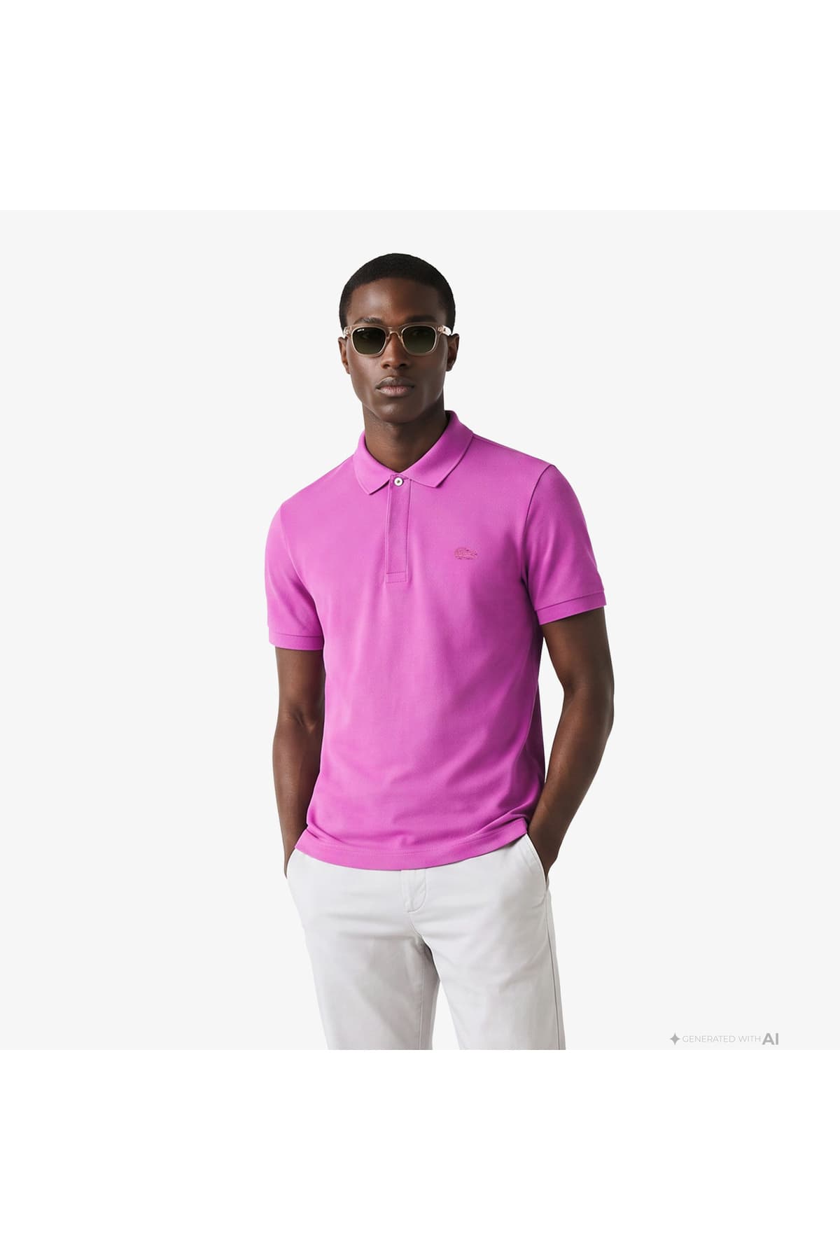 پولوشرت مردانه Lacoste فیت معمولی صورتی Paris پولوشرت مردانه Lacoste فیت معمولی صورتی Paris